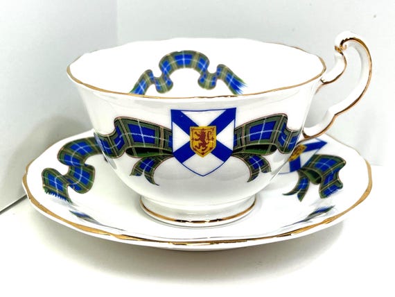 Royal Adderley Teacup, Nova Scotia Teacup, Vintage Teacup, Gift for Him, Anniversary Gift, Housewarming Gift, Tartan Teacup