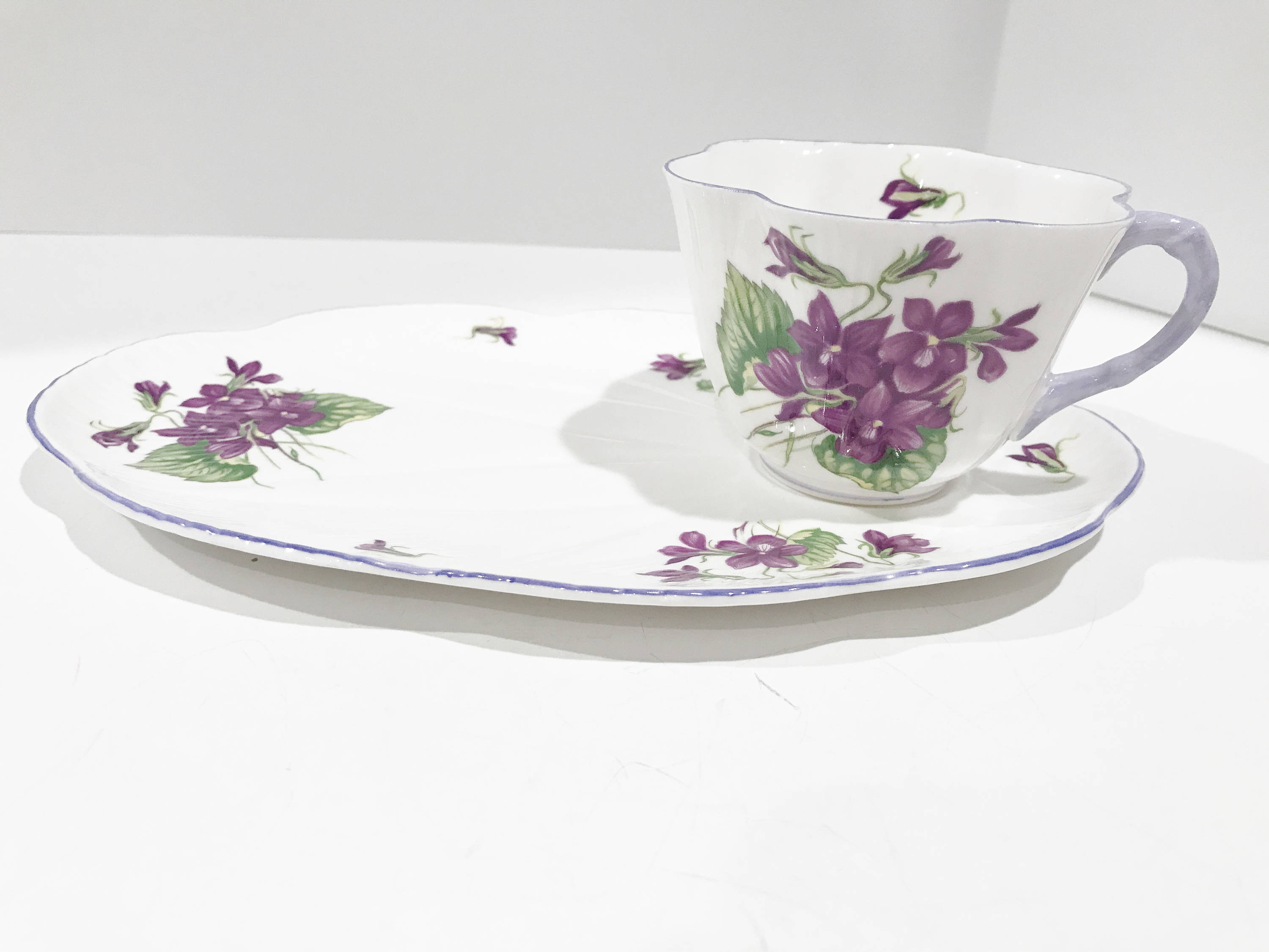 SALE, Shelley Snack Tray, English Bone China Tea Cup, Tea and Toast