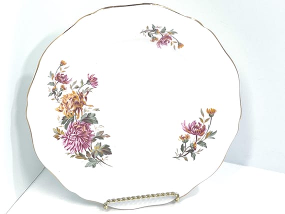 Adderley Plate, Chrysanthemum Pattern, Floral Teacup, English Bone China, Vintage Plate, Hostess Gift, Gift for Her, Gift for Friend