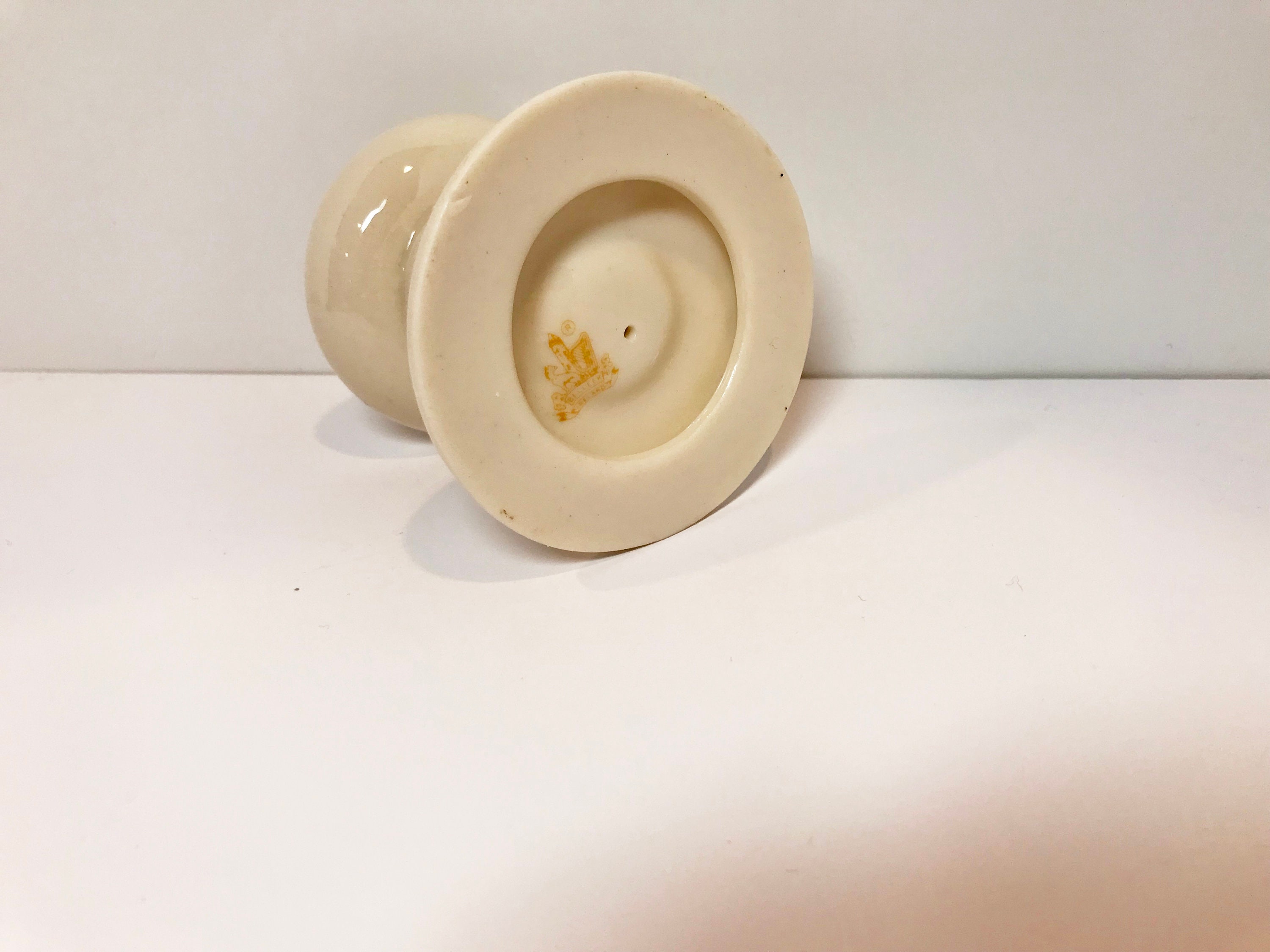 Reserved for SR, Belleek Votive Base, Shamrock Ware Belleek, Gold Mark