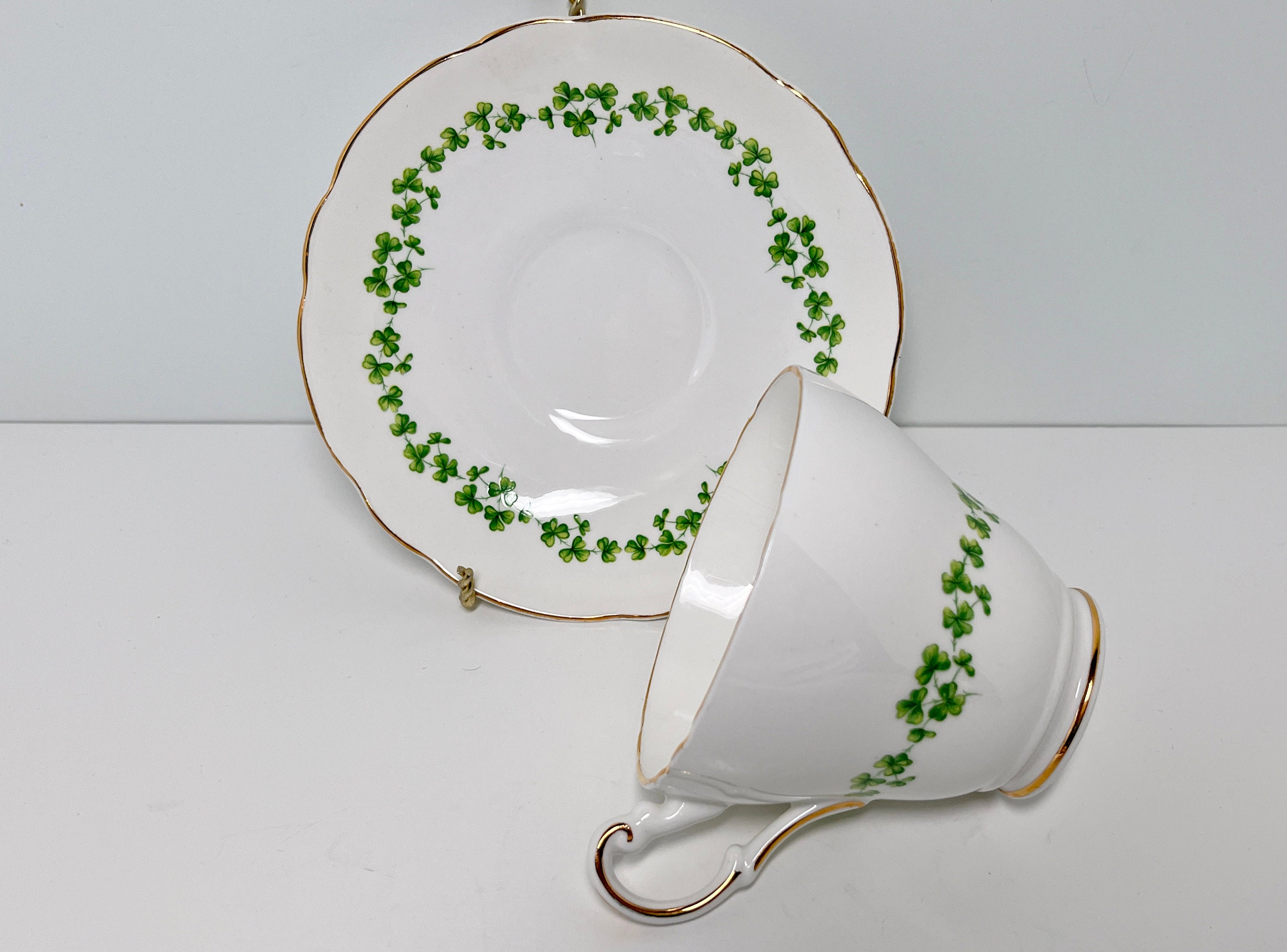 Regency Shamrock Tea Cup, Irish Tea Cup, English Bone China Teacup, Shamrock Teacup, Vintage Tea