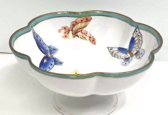 Nippon Dish, Hand Painted, Nippon Butterfly Dish, Noritake Dish, Gift for Her, Housewarming Gift, Anniversary Gift, Vanity Accessory