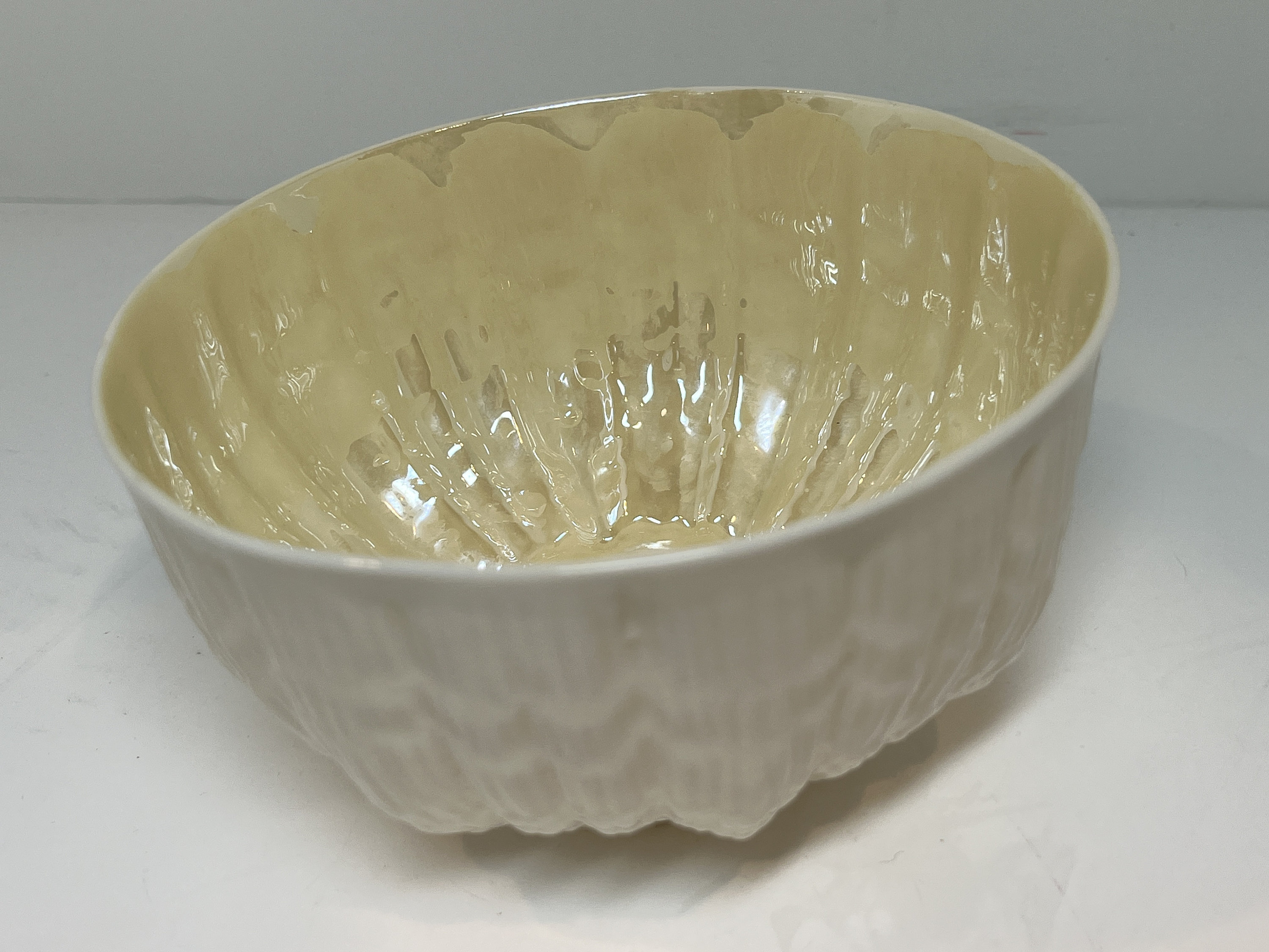 Reserved for SR, Belleek Bowl, Limpet Bowl, Green Mark Belleek, Irish Porcelain, Irish China