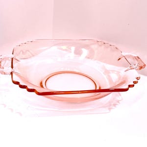 Pink Depression Glass , Serving Dish , Housewarming Gift , Gift for Her , Hostess Gift , Pink Glass , Gift for Friend , Birthday Gift