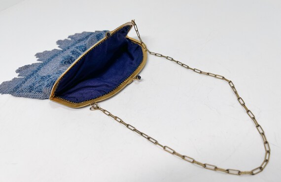 Mesh  Evening Bag , Blue  Evening Bag , Art Deco … - image 3