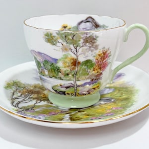 English Lakes Pattern , Shelley Teacup , Shelley China , Ripon Shape , Shelley Bone China , Housewarming Gift for Her , Anniversary Gift