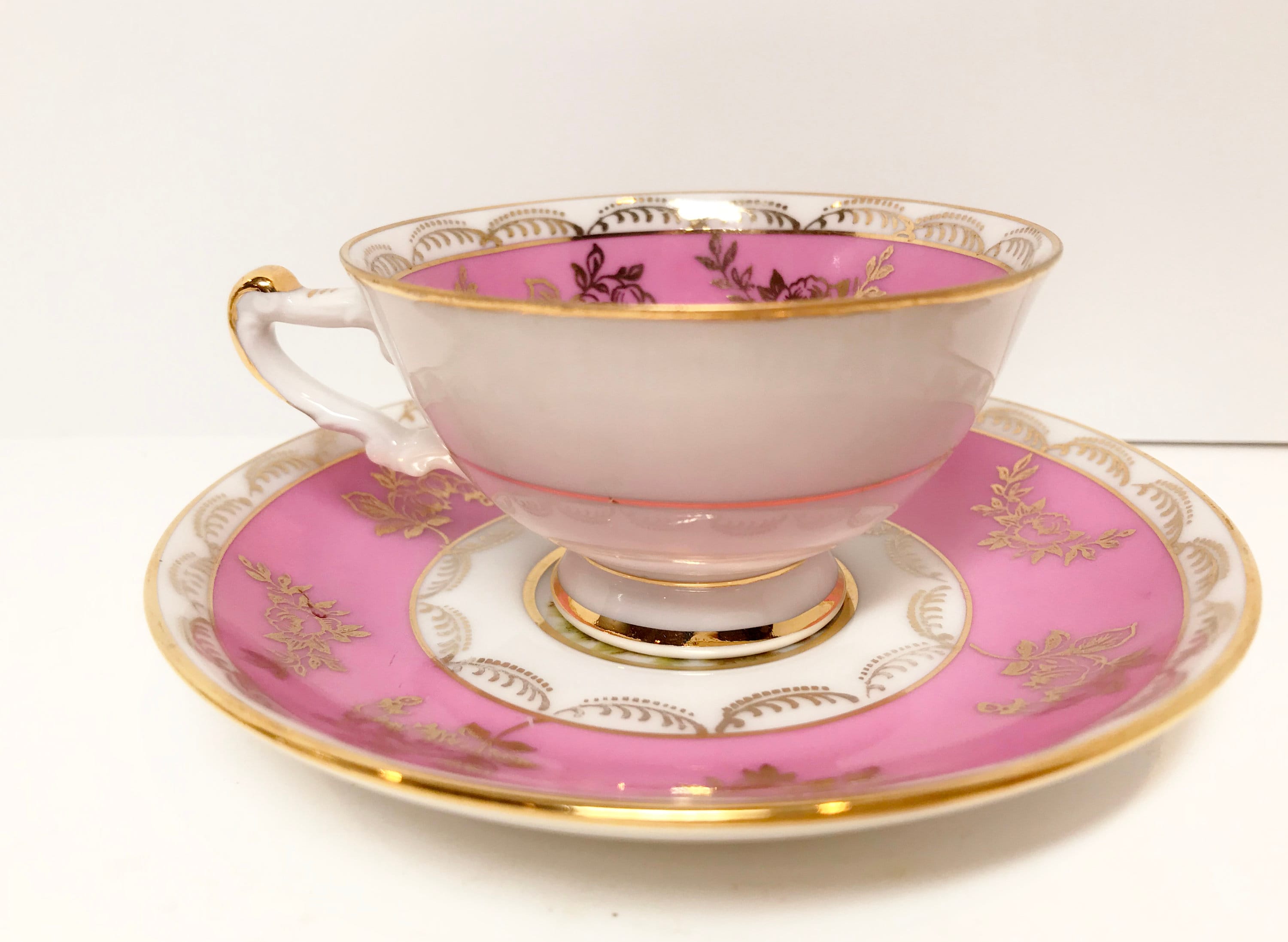 Loving Couple JKW Tea Cup, Bavarian German Tea Cups, Courting Couple 