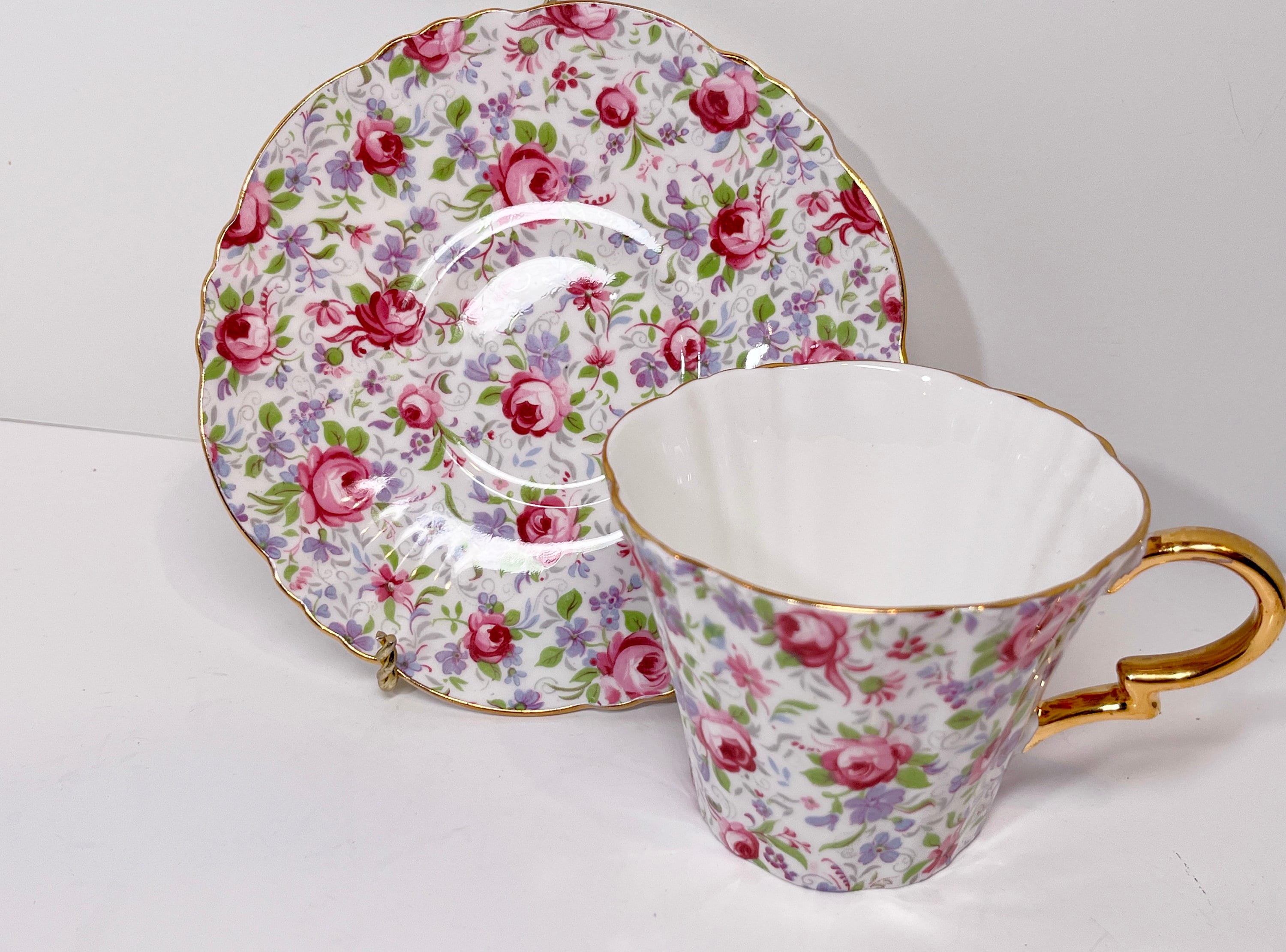 Royal Standard Teacup and Saucer , Rose Teacup , Vintage Teacup , Rose
