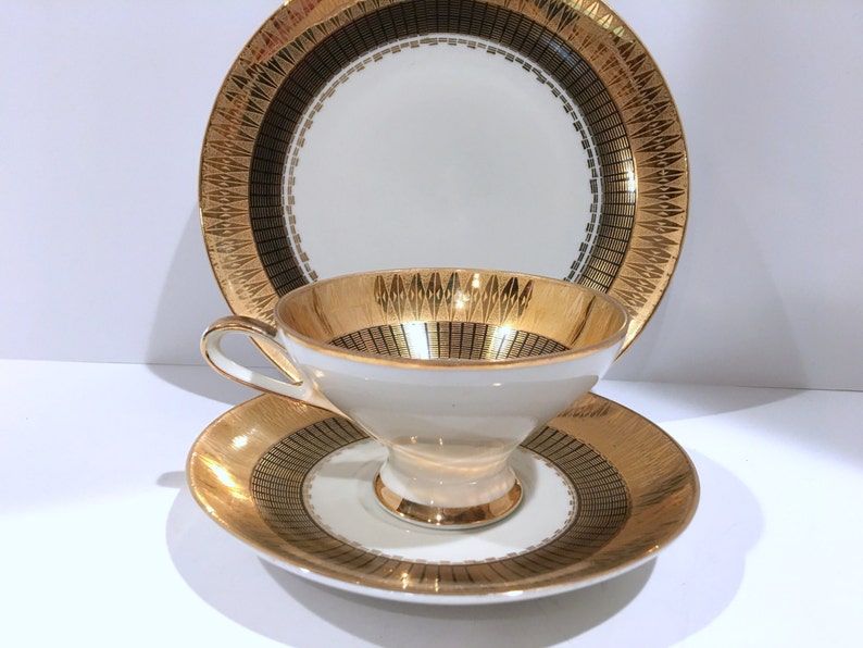 Gold Bavarian Plate Tea Cup and Saucer Bavarian Tea Cups Etsy