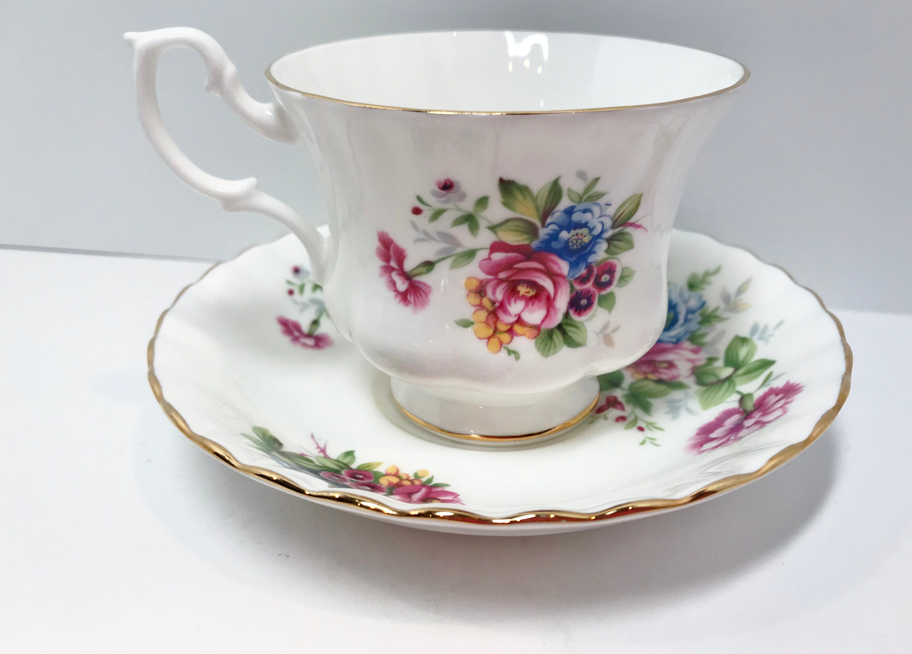 Royal Albert Tea Cup and Saucer, Summertime Series, Vintage Teacups