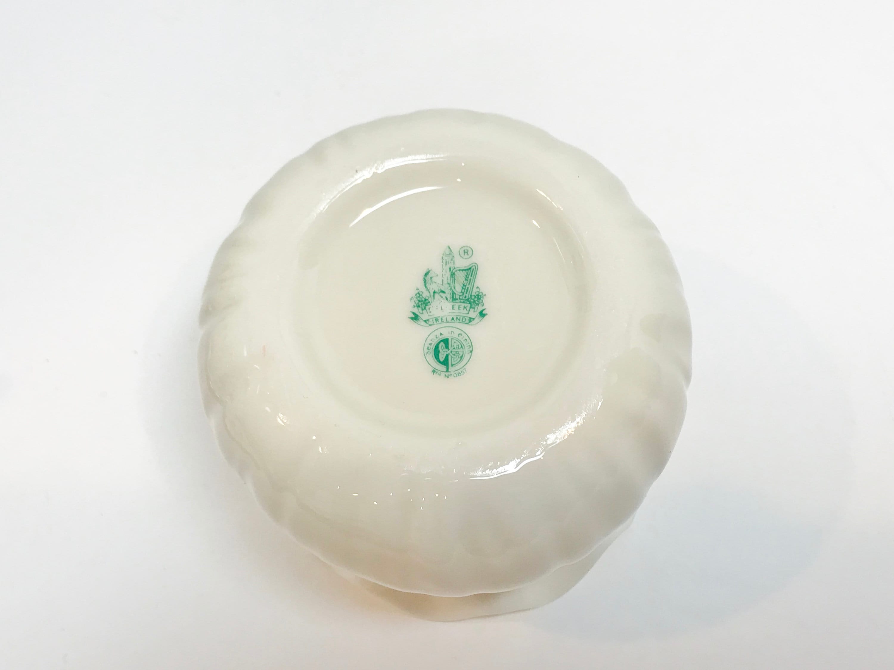 Belleek Bowl, Belleek Sugar Bowl, Belleek China, Sixth Green Mark
