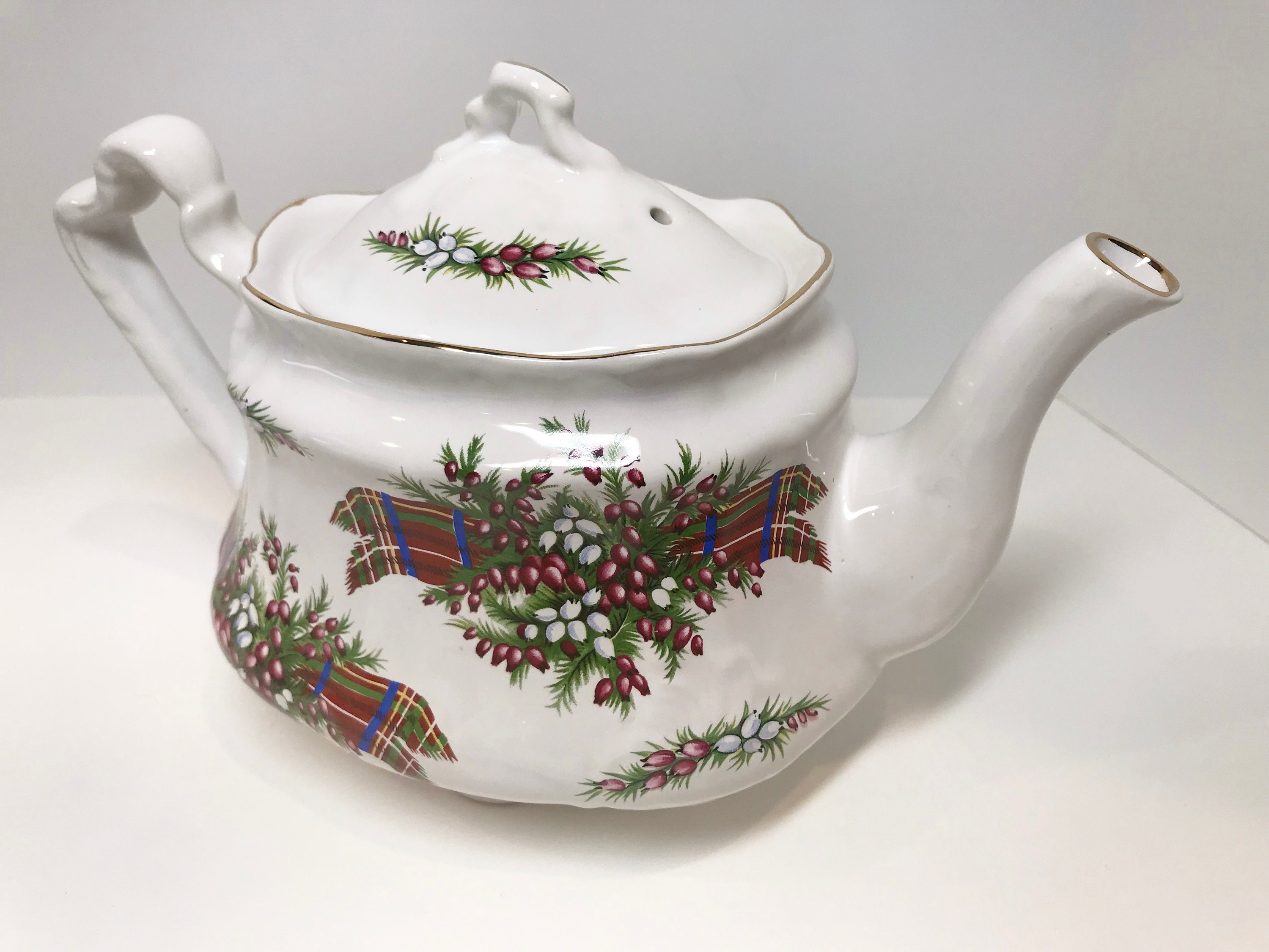 Tartan Teapot, Arthur Wood Teapot, Antique Teapot, English Teapot