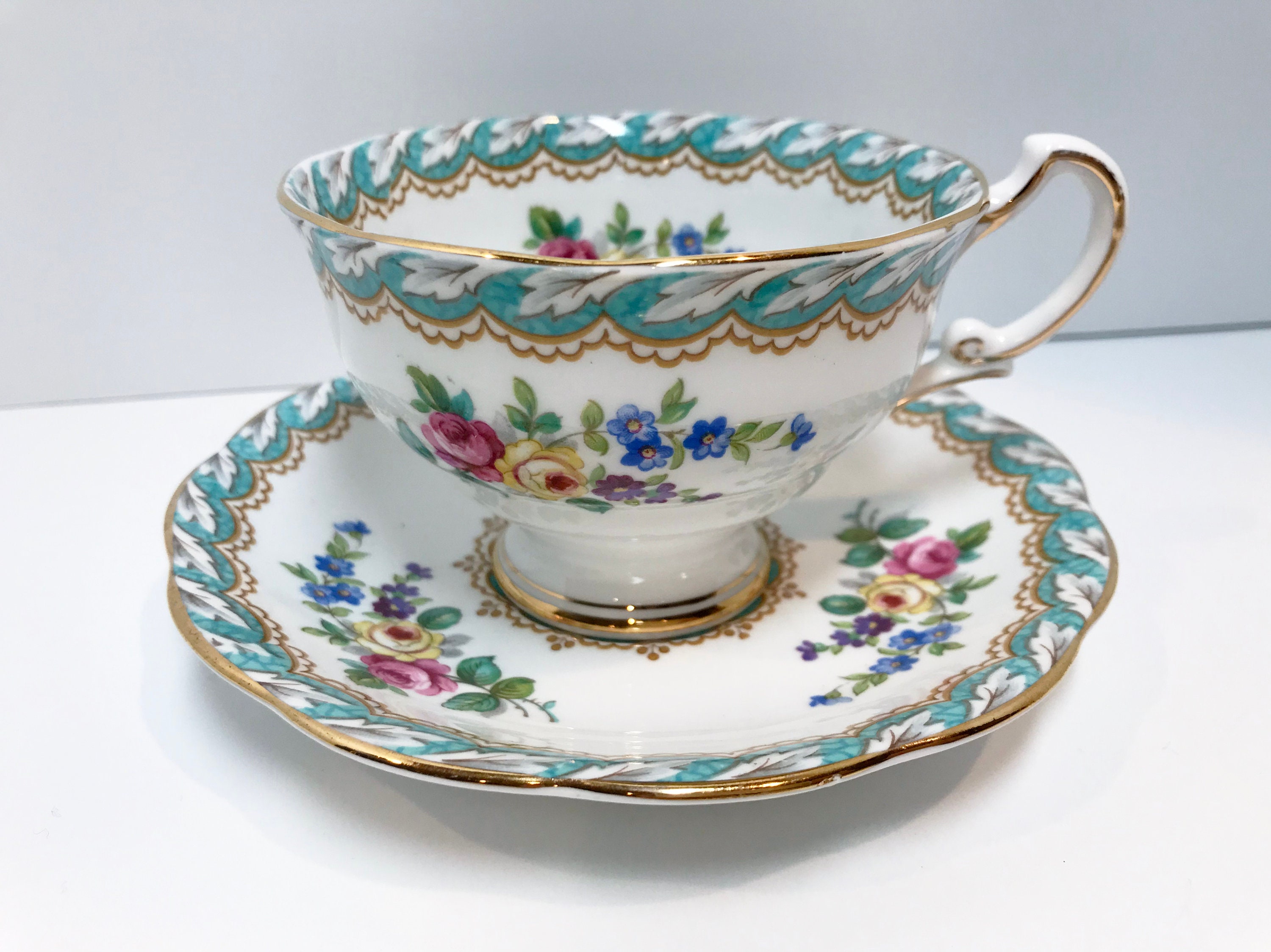 Royal Standard Tea Cup and Saucer, Fascination Pattern, English Teacups