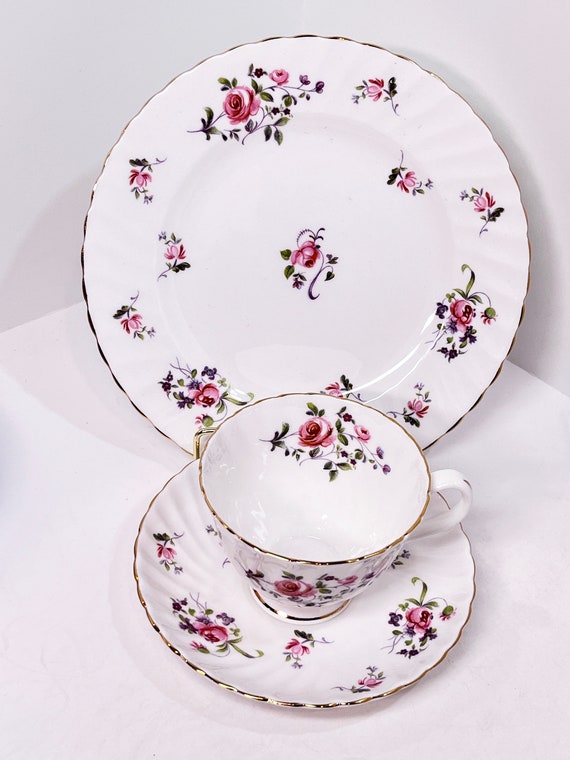 Royal Adderley Teacup and Saucer, Floral Teacups, Rose Tea Cup , Vintage Teacup, Rose Trio, Anniversary Gift, Gift for Her