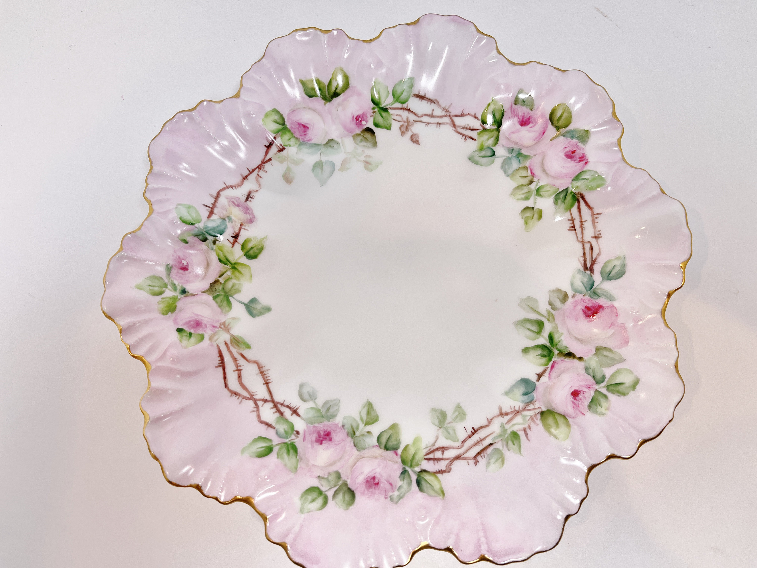 Alfred Lanternier Limoges France Plates, French Limoges Plates, Floral