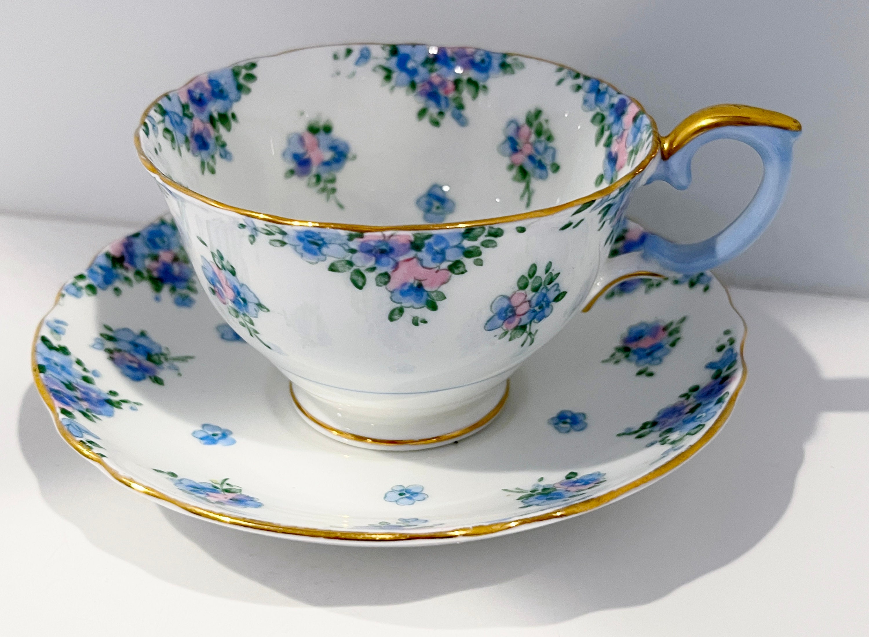 Crown Staffordshire Teacup and Saucer, Floral Teacups, Teatime Tea Cups ...