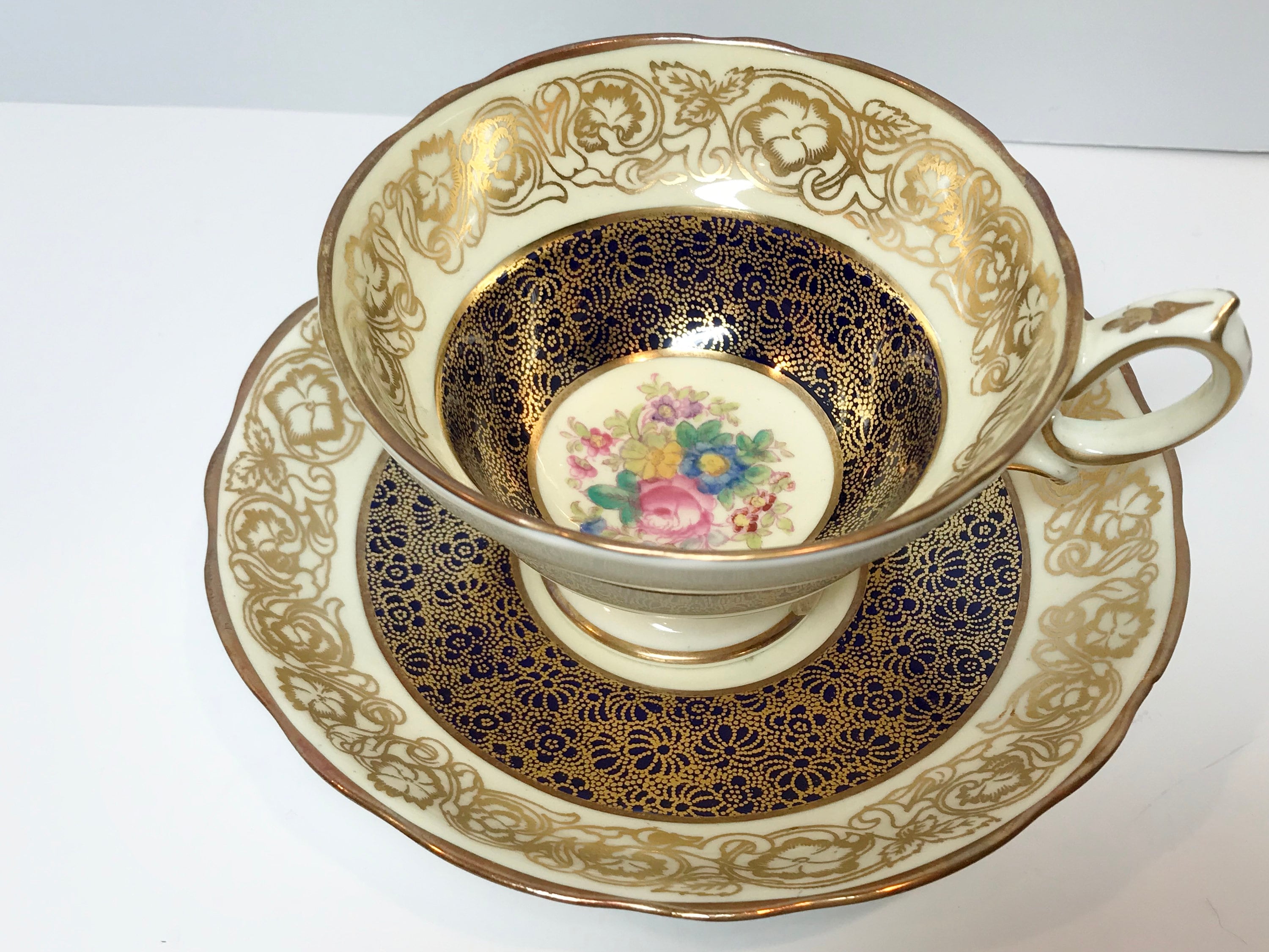 Hammersley Tea Cup and Saucer, English Bone China Cups, Antique Tea
