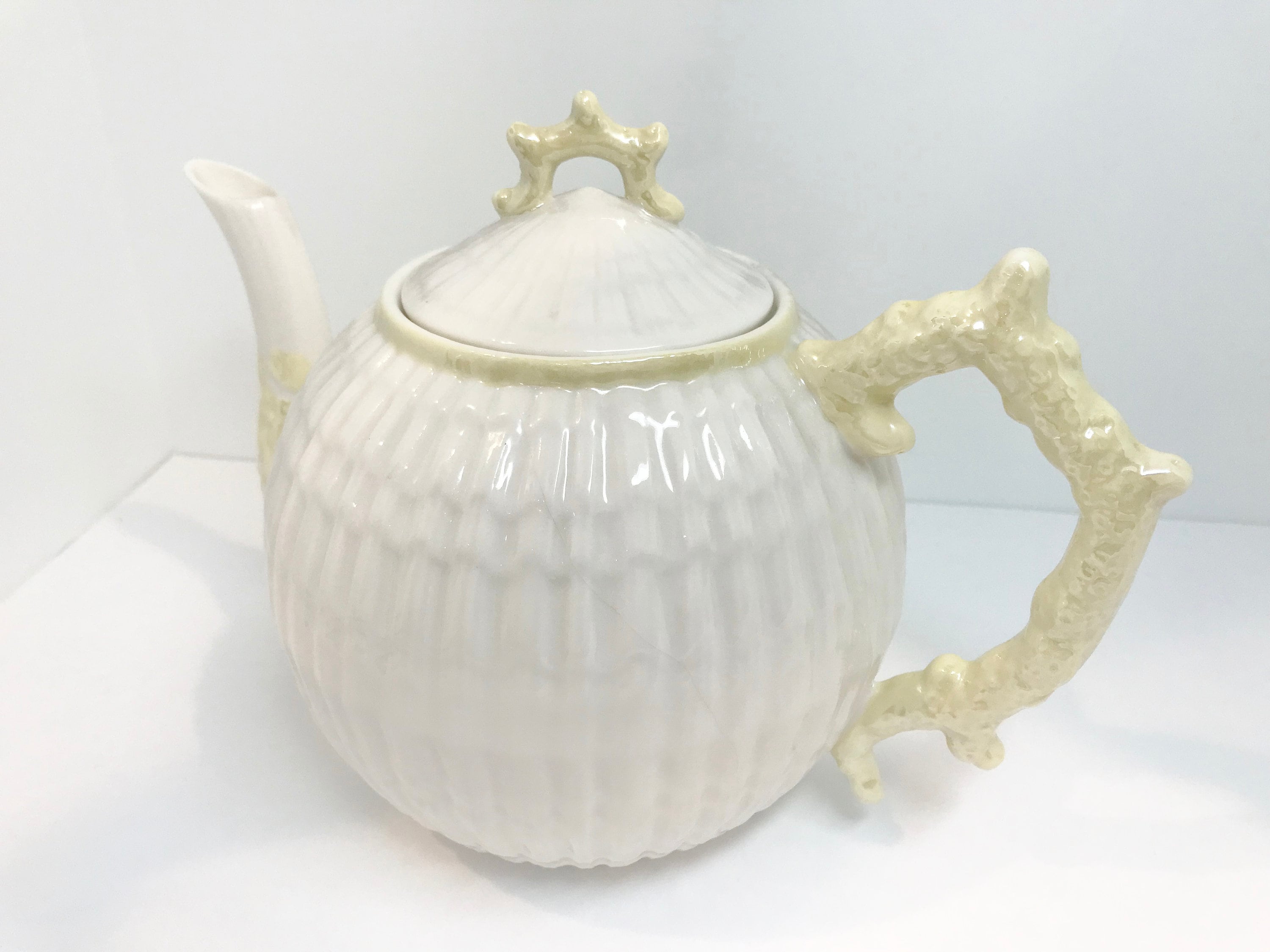 Belleek Limpet Teapot, Belleek Teapot, Irish Teapot, Belleek China