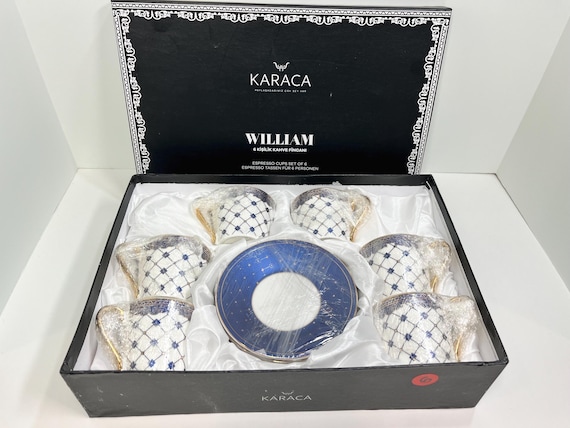 Turkish Espresso Set, Set for 6, Karaca, Gift for Her, Anniversary Gift, Housewarming Gift, Espresso Gift