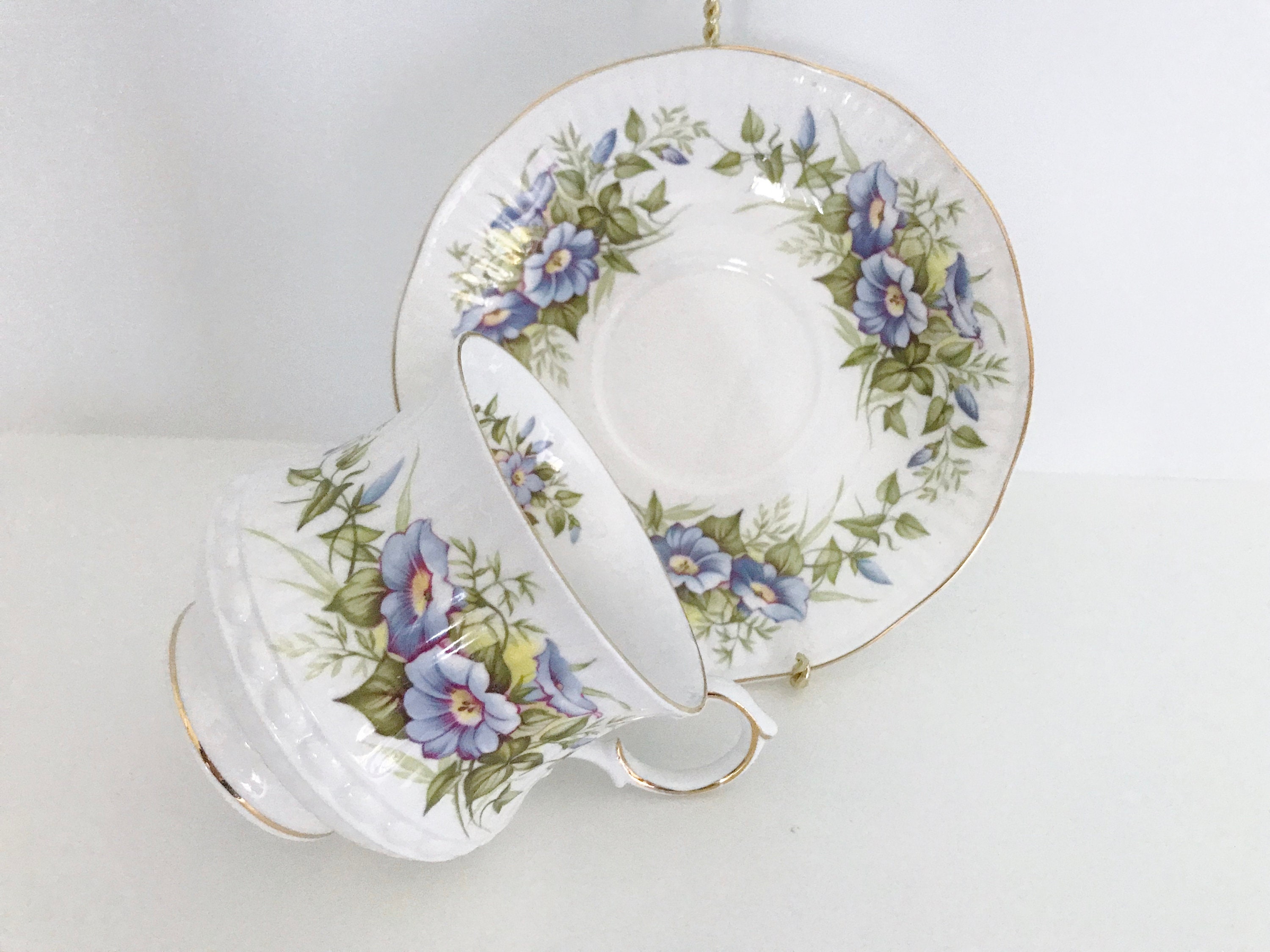 Queens Rosina Tea Cup and Saucer, Wild Flower Pattern ...