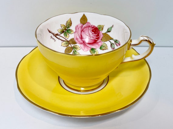 Adderley Teacup and Saucer, Floating Rose Teacup, Artist Signed Teacup,  Vintage Teacups, Teatime Teacups, English Teacups, Vintage Tea Cups