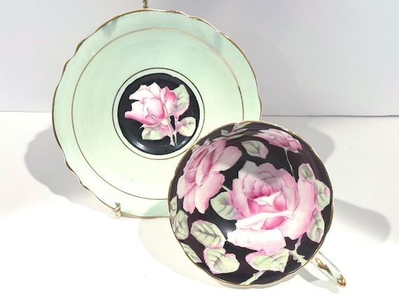 Paragon Floral Teacup and Saucer: Hand-Painted English Bone China