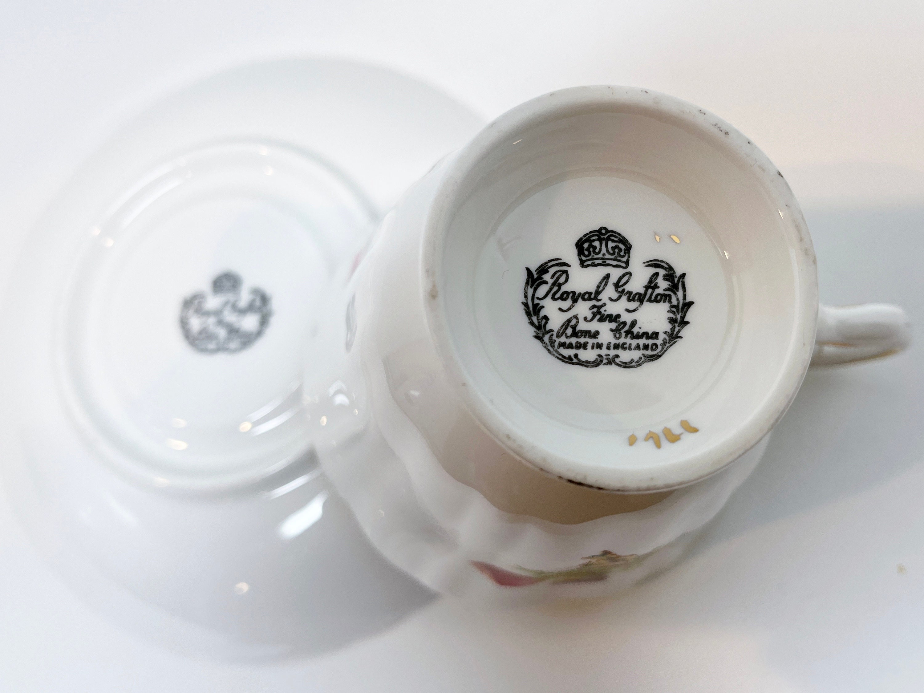 Thistle by Royal Grafton Teacup and Saucer, Scottish Teacup, Antique Tea Cups Vintage, English