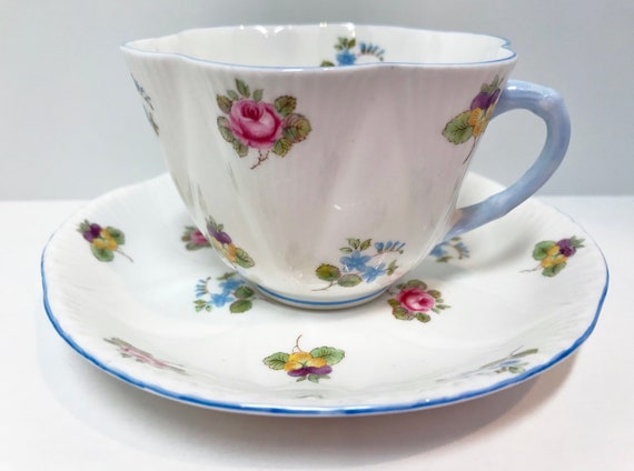 Shelley Tea Cup , Forget Me Not Teacup , Shelley Rose Pansy , Shelley Teacup , Shelley Floral , Floral Teacup , Shelley China