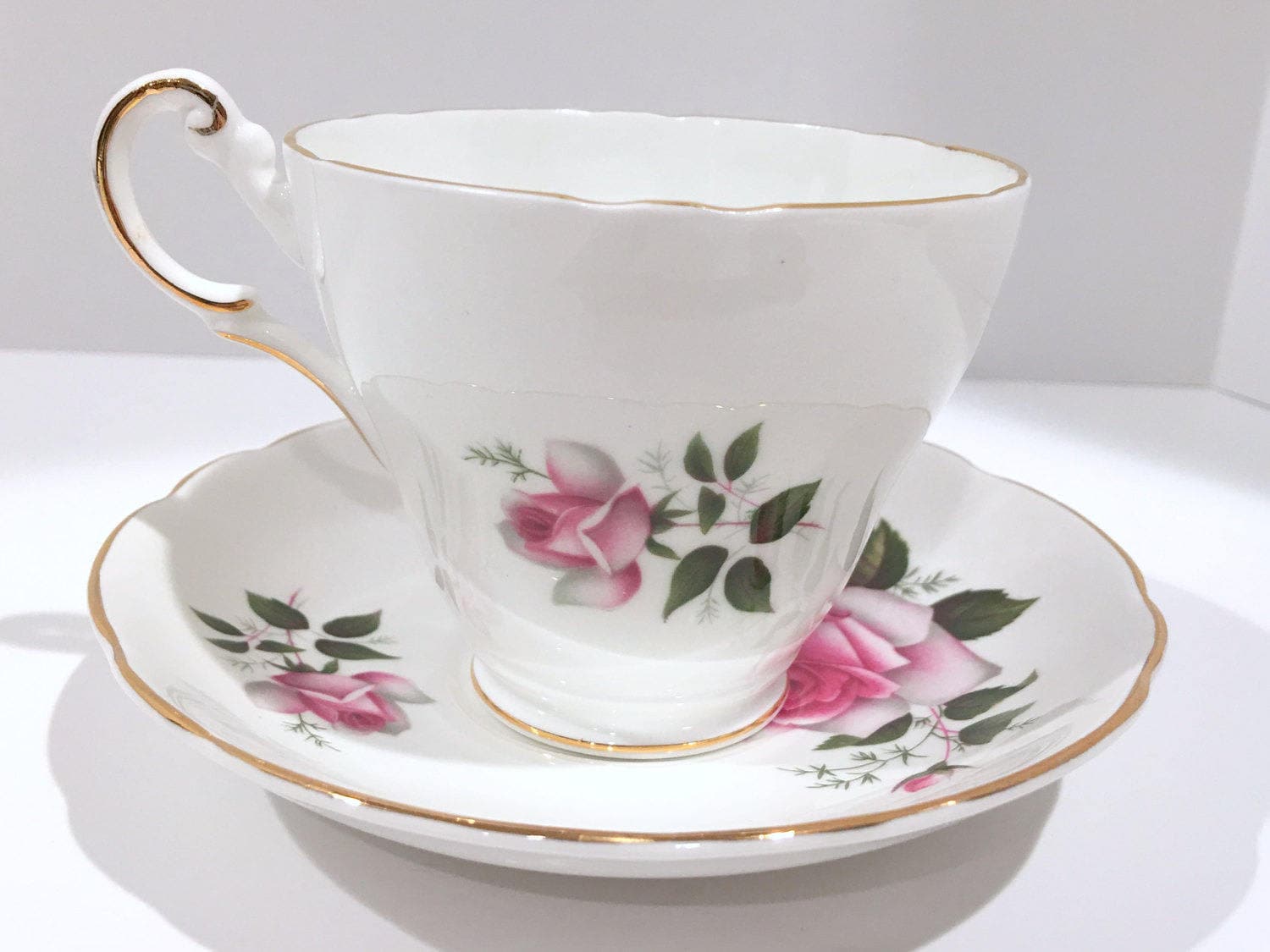 Regency Tea Cup and Saucer, English Teacups, English Bone China Cups