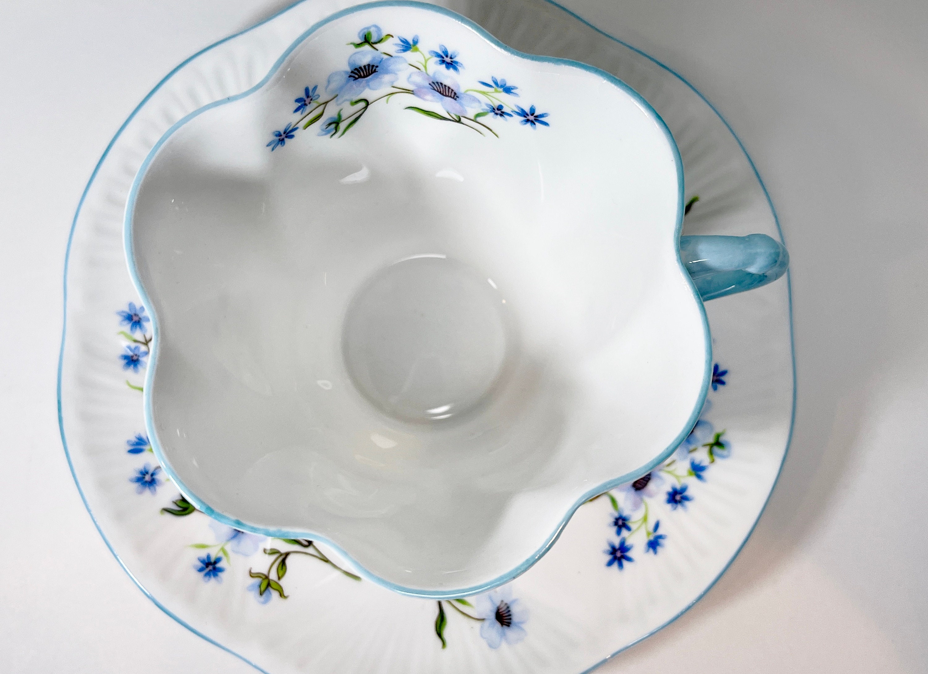 Blue Rock by Shelley Bone China Shelley China Antique Teacup Shelley