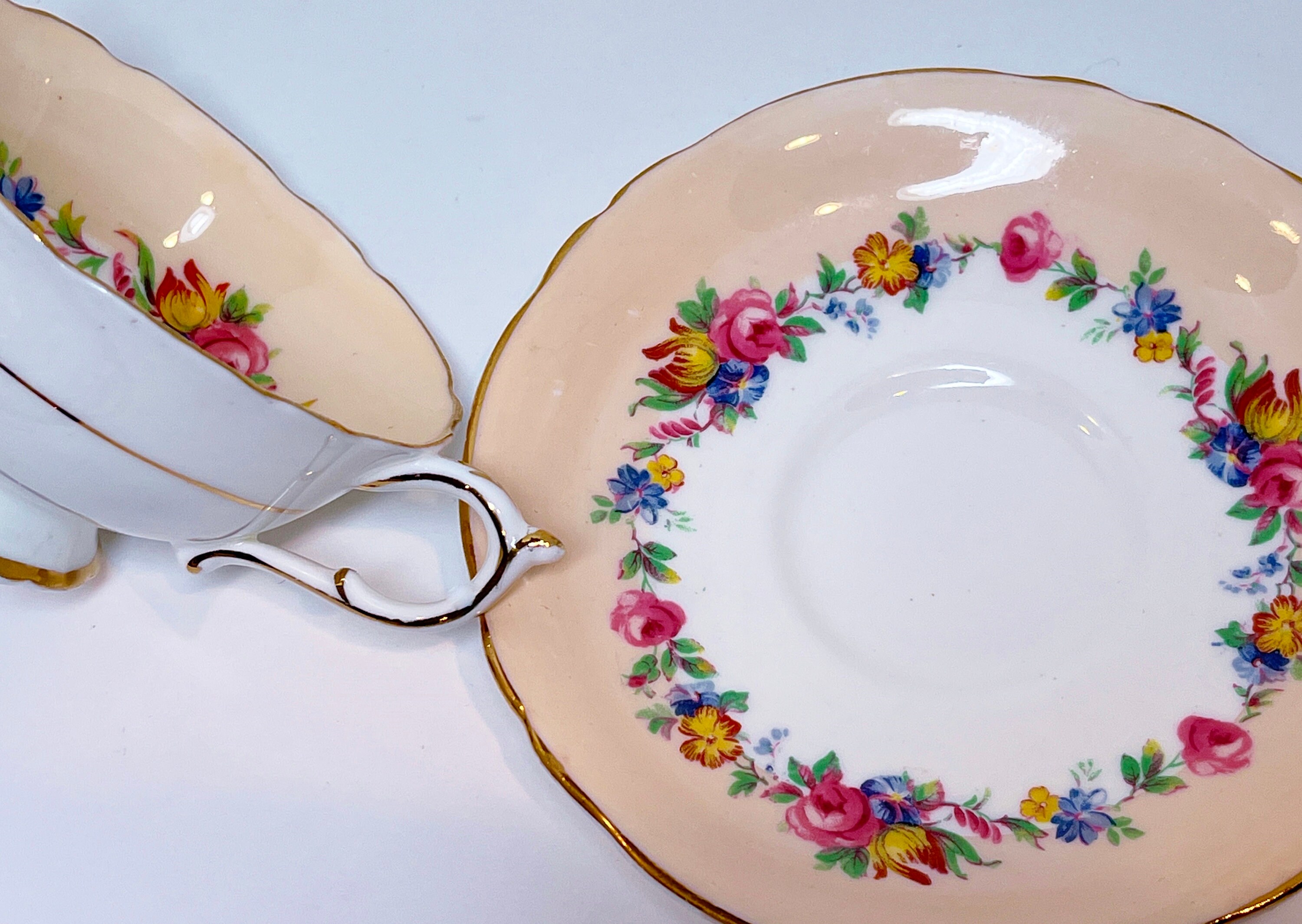 Double Warrant Paragon Teacup and Saucer, Paragon Tea Cups, Antique