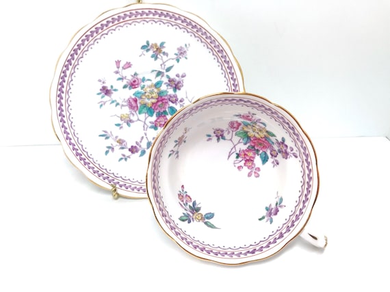 Copelands Grosvenor Teacup and Saucer, English Bone China Cups, Antique Tea Cups, English Teacups, Vintage Teacups