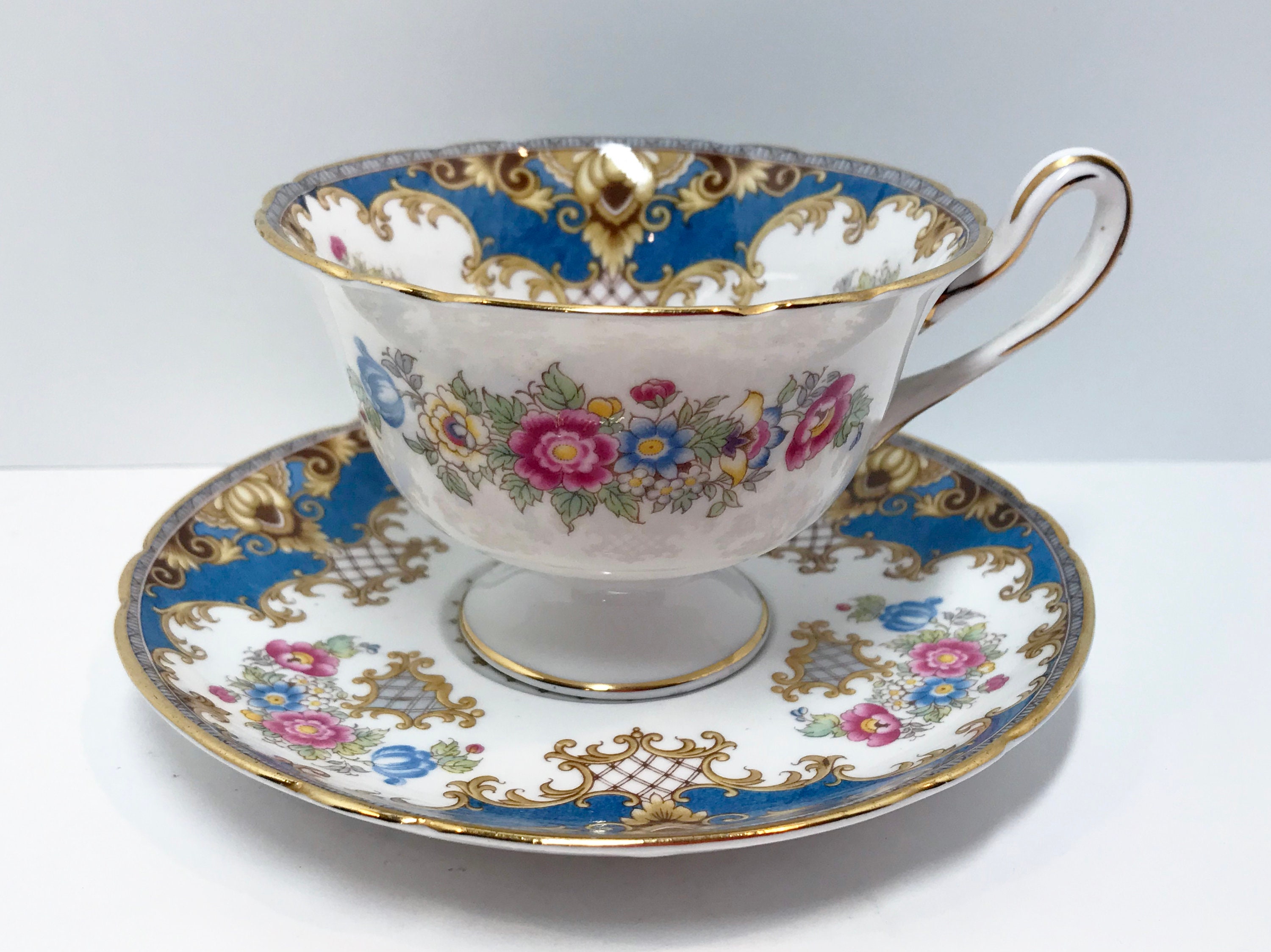 Sheraton by Shelley Tea Cup and Saucer, English China Cups, Shelley