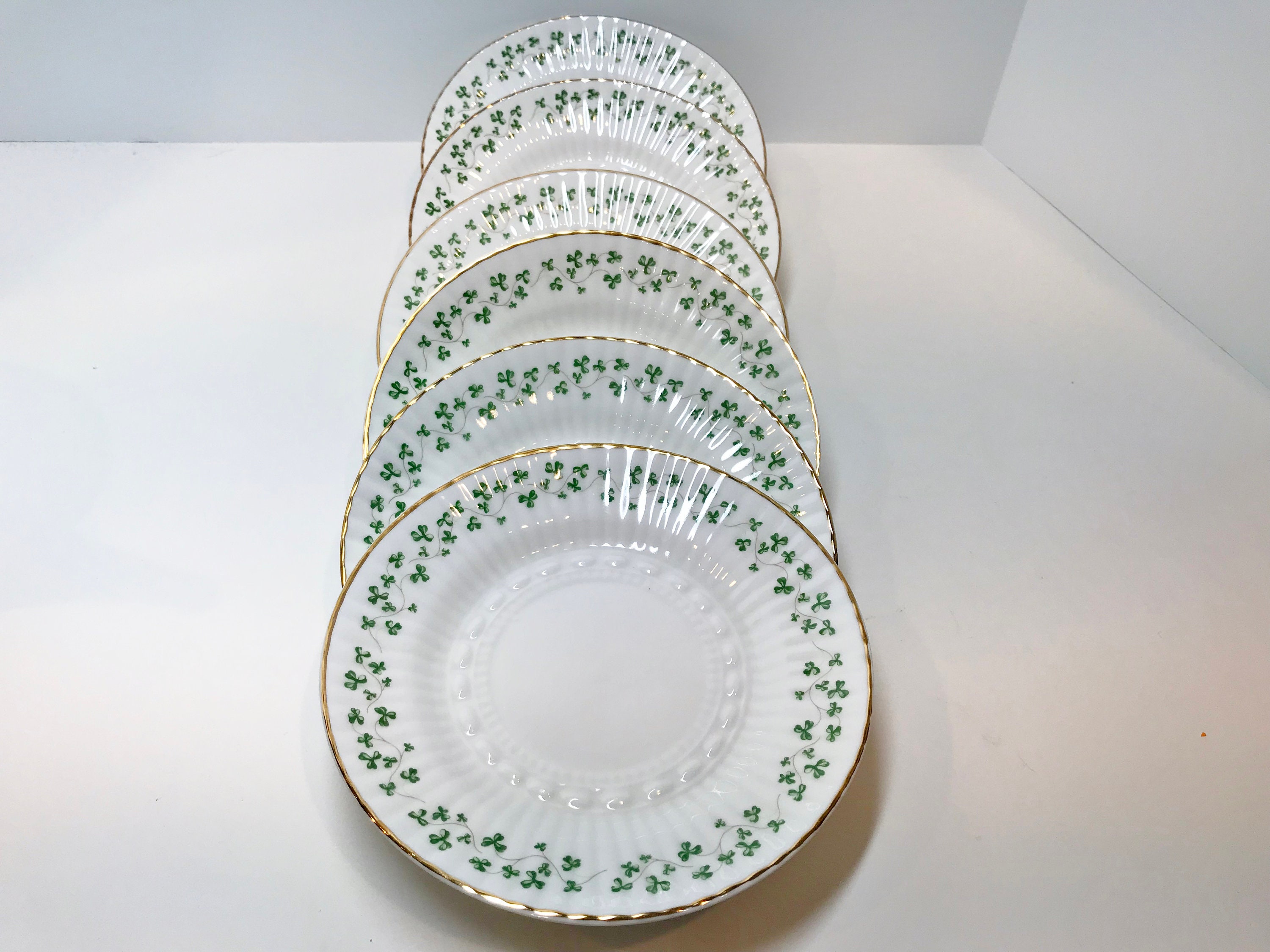 Reserved for SR, Royal Tara, Set of 6 Plates, Shamrock Plates, Irish Plates, Bone China Plates