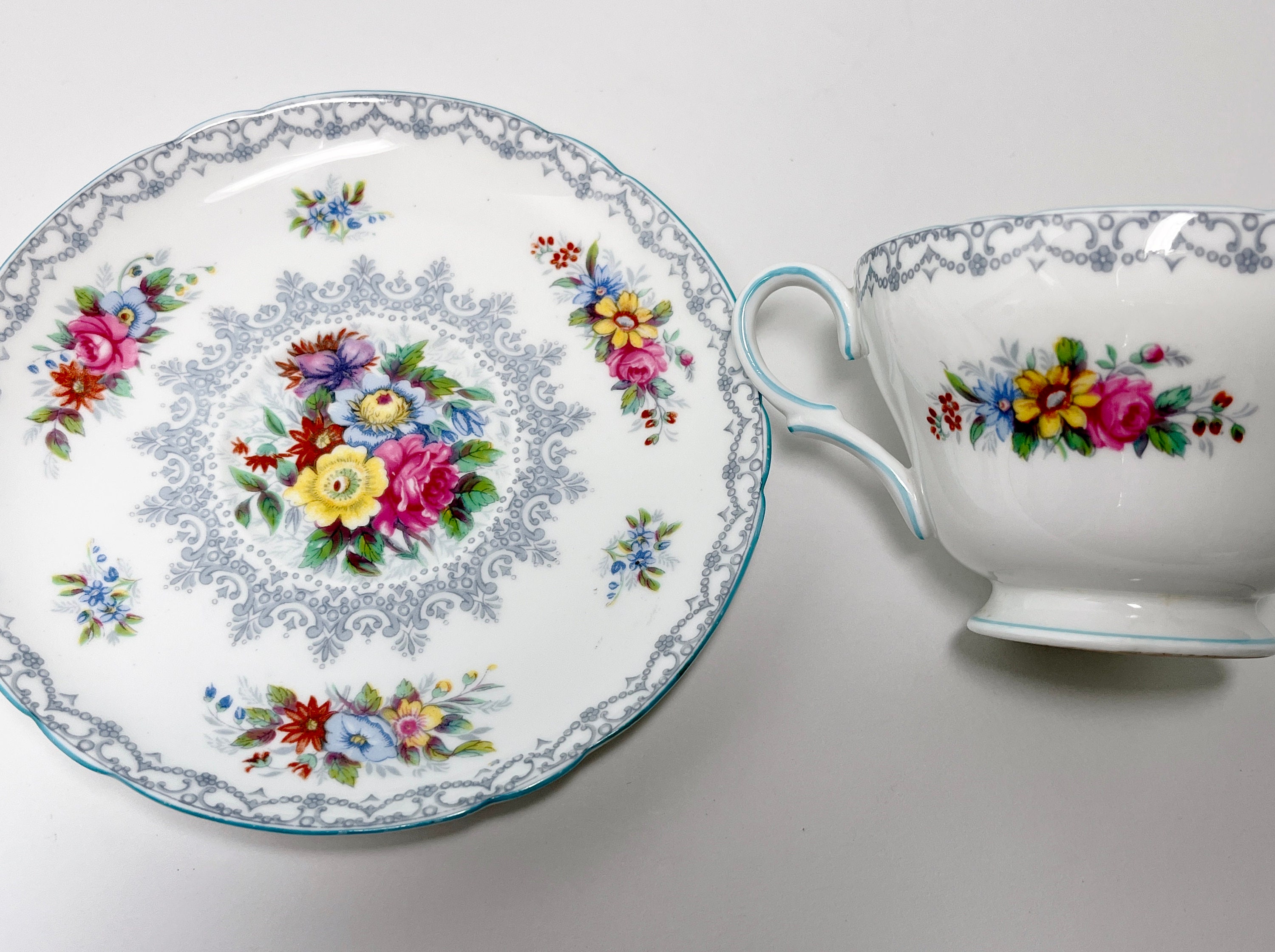 Shelley Teacup and Saucer, Crochet Pattern, Shelley Cups, Shelley China