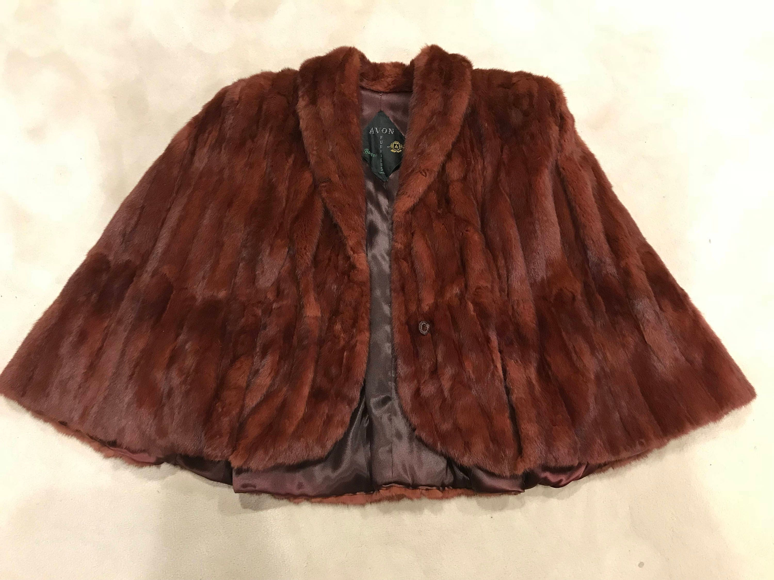 Summer Ermine Cape, Authentic Fur Cape, Real Fur Stole, Brown Fur Stole ...