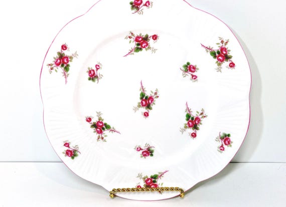 Shelley Bridal Rose Plate, 8 inch Fine Bone China