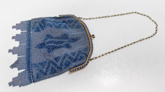 Mesh  Evening Bag , Blue  Evening Bag , Art Deco … - image 5