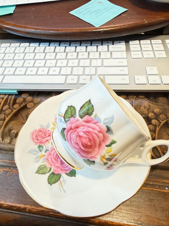 Royal Dover Teacup and Saucer, Antique Teacup