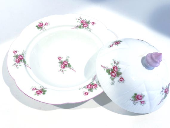 Shelley Serving Dish: Bridal Rose or Rose Spray