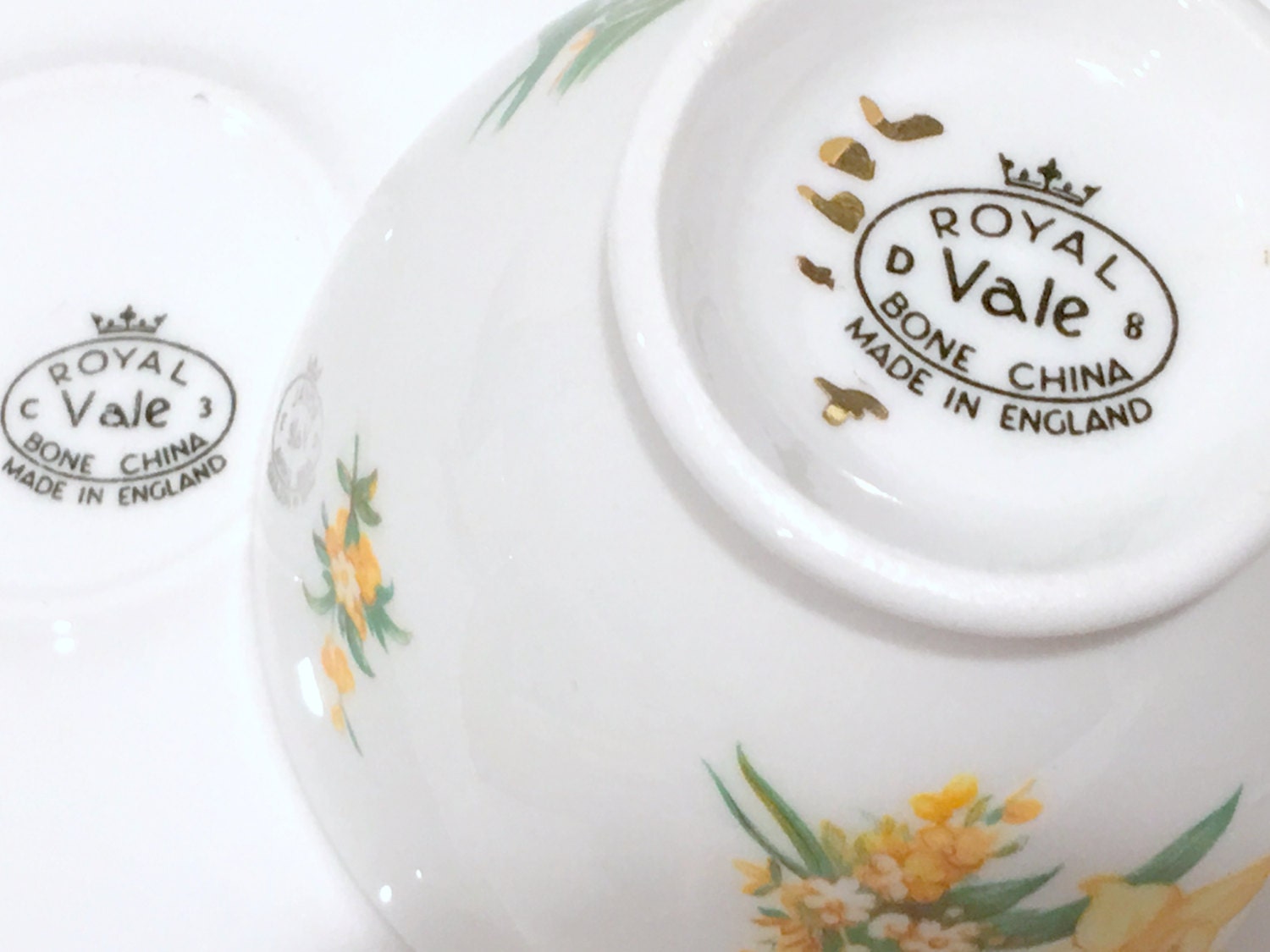 Daffodil Royal Vale Tea Cup and Saucer, English Teacups ...