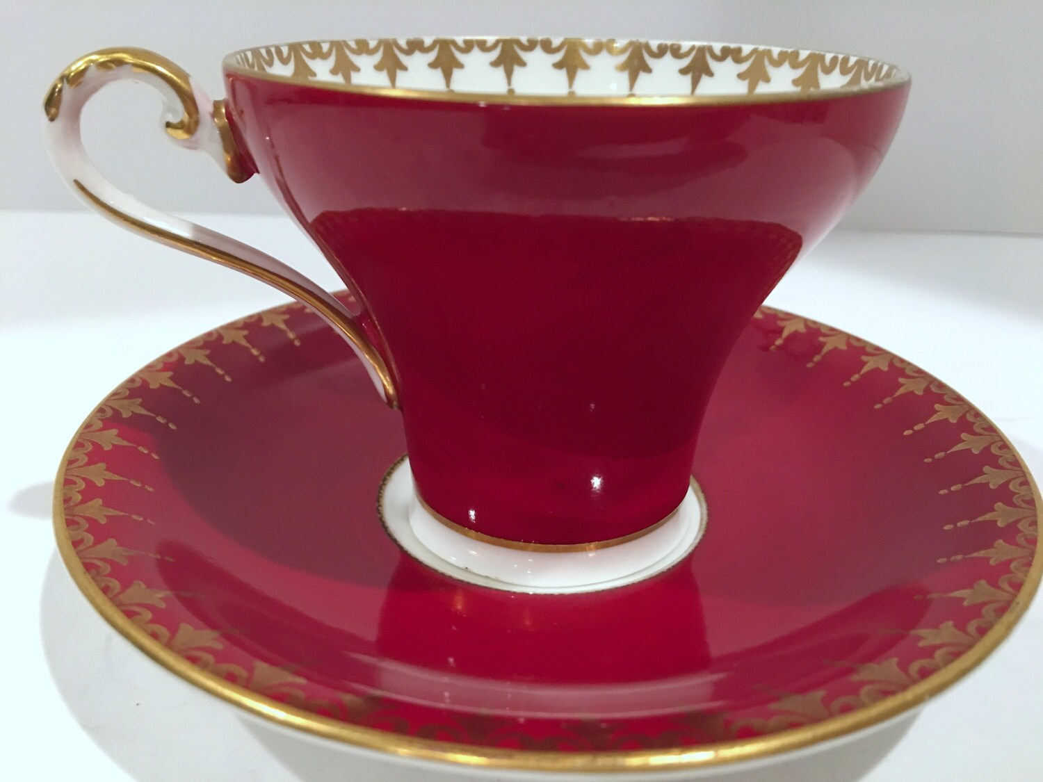 Aynsley Tea Cup and Saucer, Aynsley Corset Style, English Tea Set