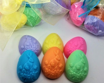 Easter Egg Mini Soap|Set of 6 Easter Egg Soap in Gusset Bag|Easter Basket Soap|Easter Guest Soap|Easter Decorative Soap|FREE SHIPPING