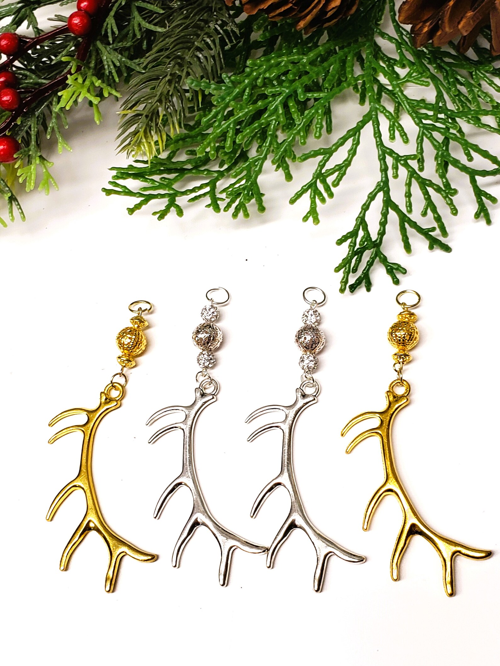 Deer Antler Christmas Ornaments 