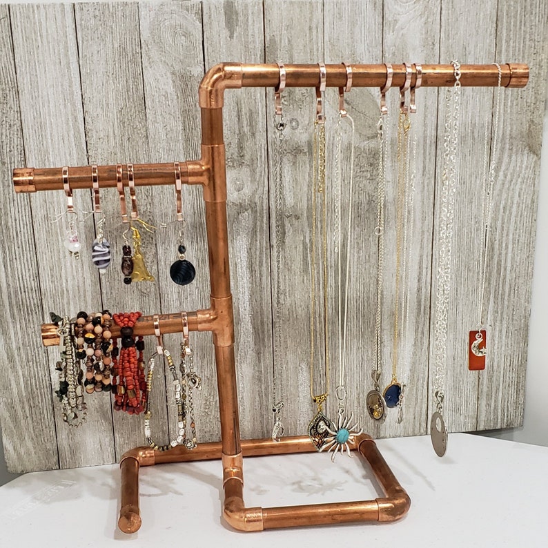 Handmade Jewelry Storage|Displays for Studios /& Craft Shows|10 FREE Hangers|FREE SHIPPING Copper Jewelry Stands