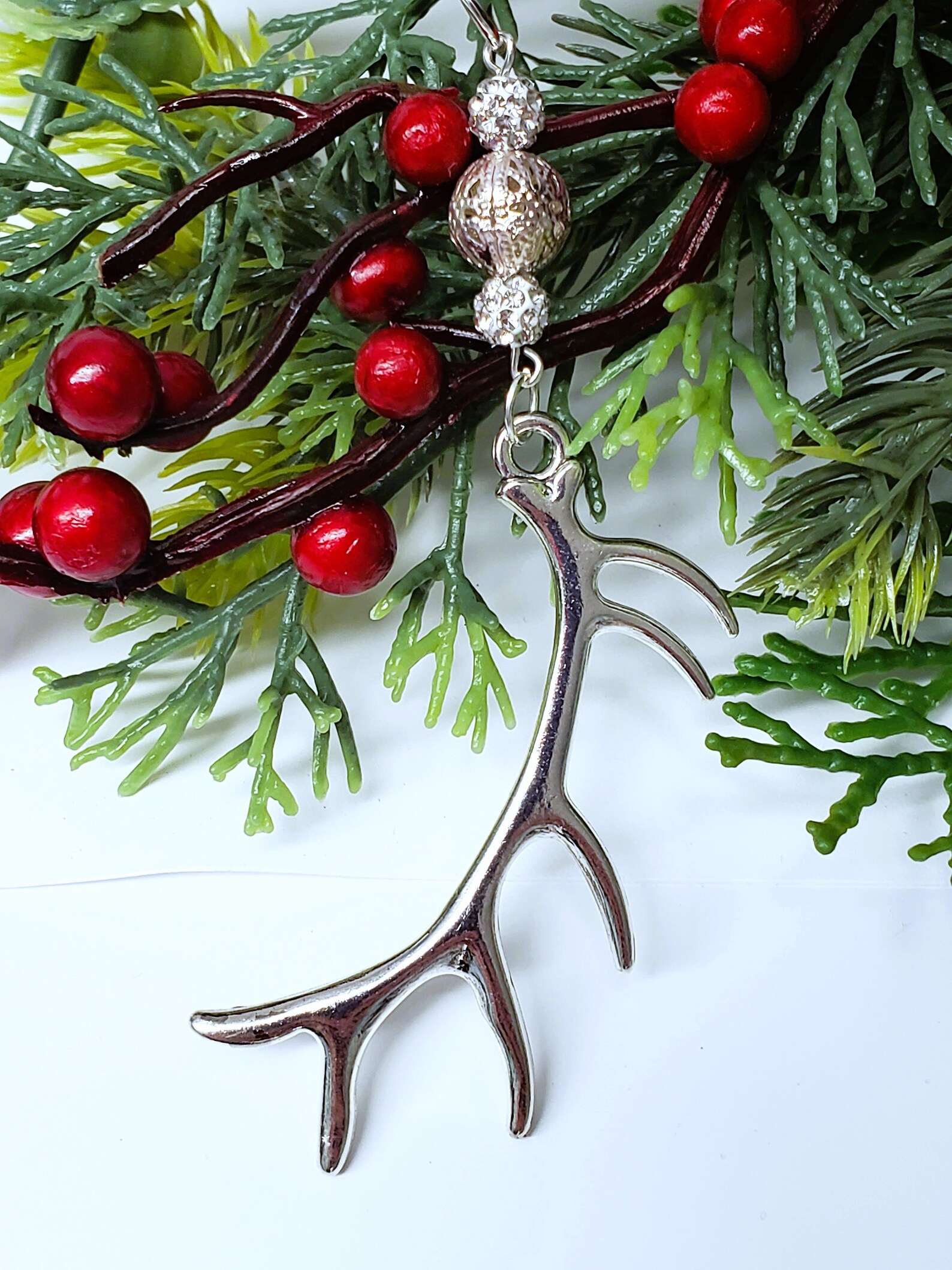 Deer Antler Christmas Ornaments 