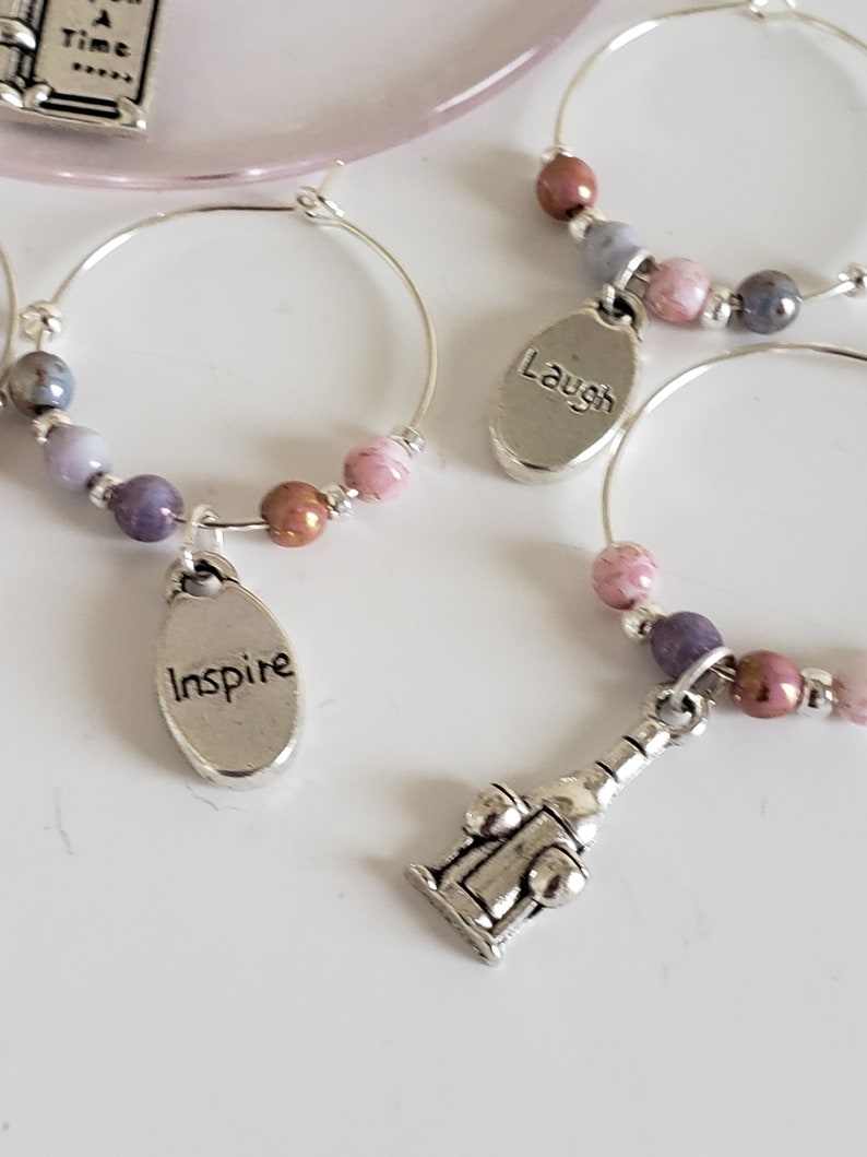 Book Club Wine Charms Set of 9 Book Wine Glass Markers With Etsy