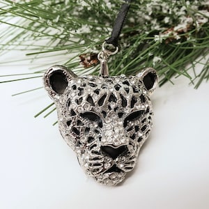 Leopard Head Ornament - Window Ornament - Christmas Tree Ornament