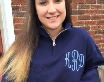 Monogrammed Quarter Zip: Personalized Pullover