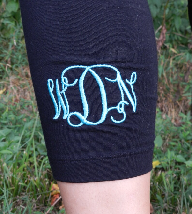 Monogrammed Leggings Etsy
